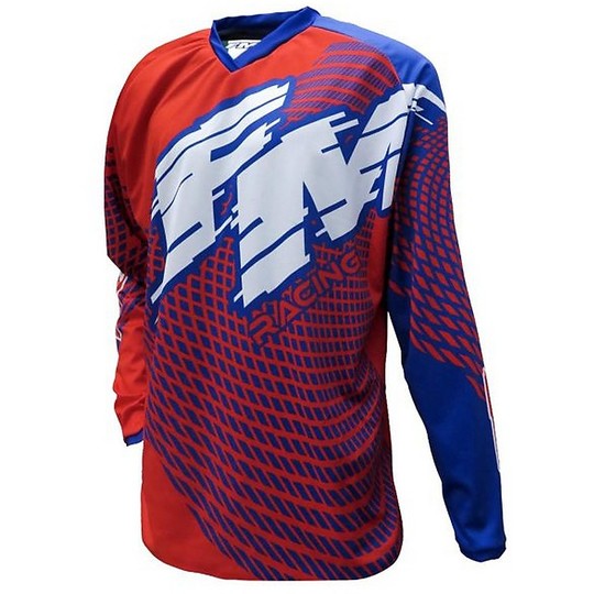 Cross Enduro Motorcycle Jersey Fm Racing X26 POWER 006 Red Blue