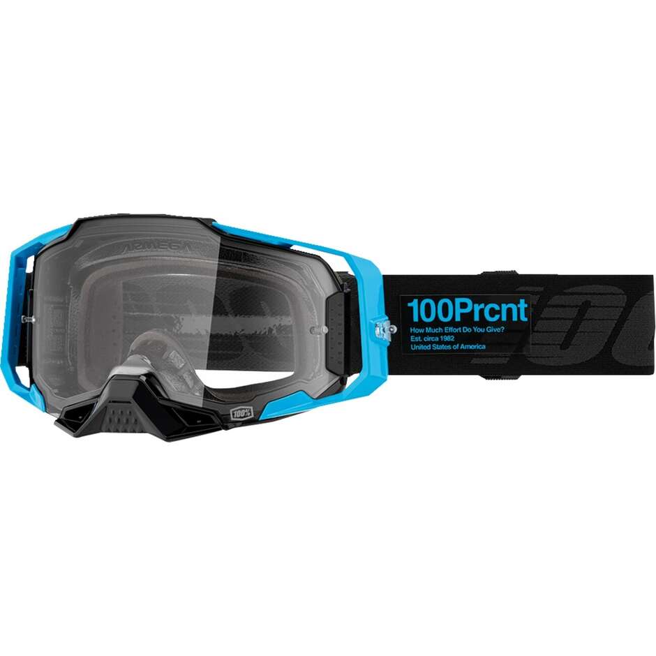 Cross Enduro Motorcycle Mask 100% ARMEGA BARELY 2 Transparent Lens