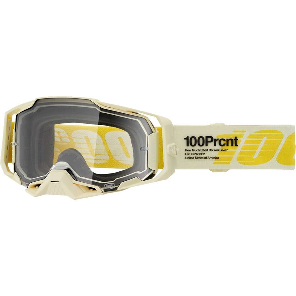 Cross Enduro Motorcycle Mask 100% ARMEGA BARELY Transparent Lens