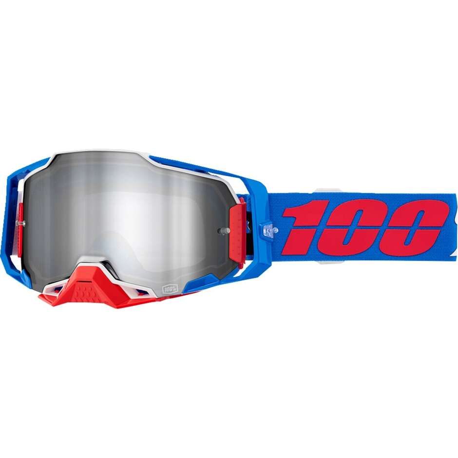 Cross Enduro Motorcycle Mask 100% ARMEGA IRONCLAD Mirror Lens