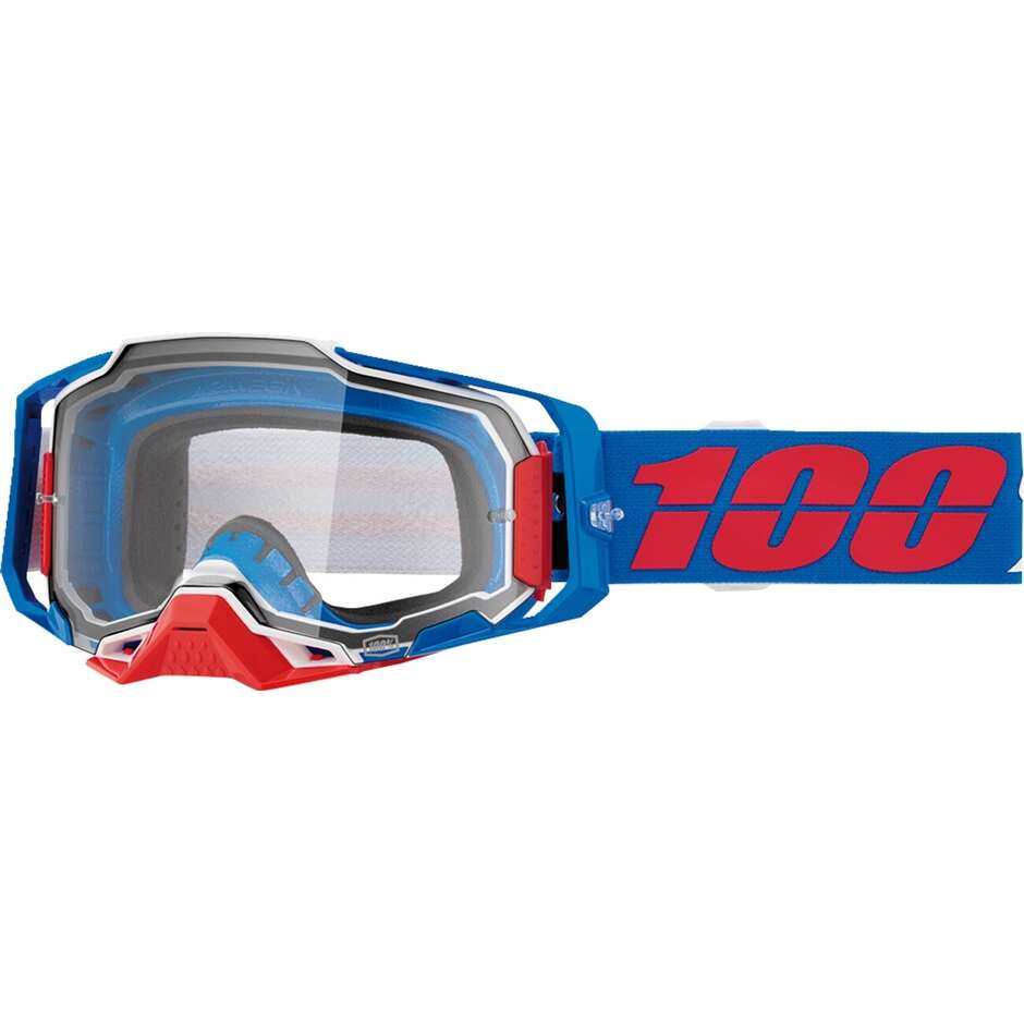 Cross Enduro Motorcycle Mask 100% ARMEGA IRONCLAD Transparent Lens