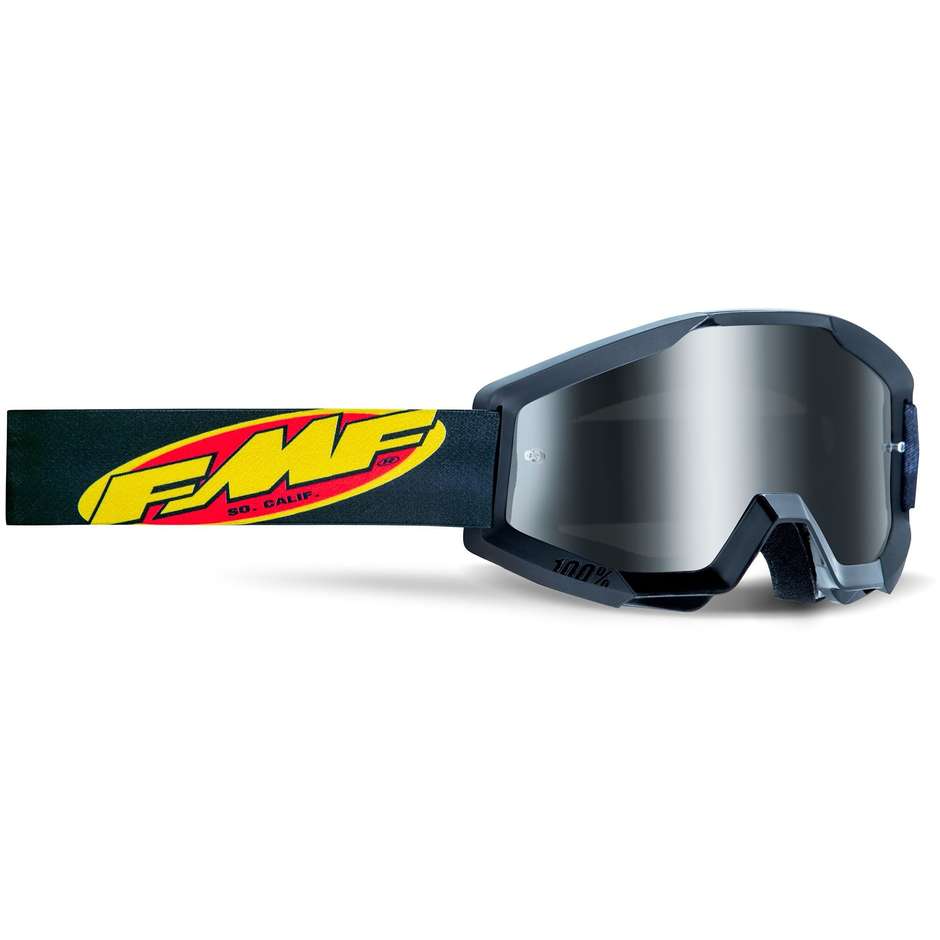 Cross Enduro Motorcycle Mask SAND FMF POWERCORE Core Black Smoked Lens