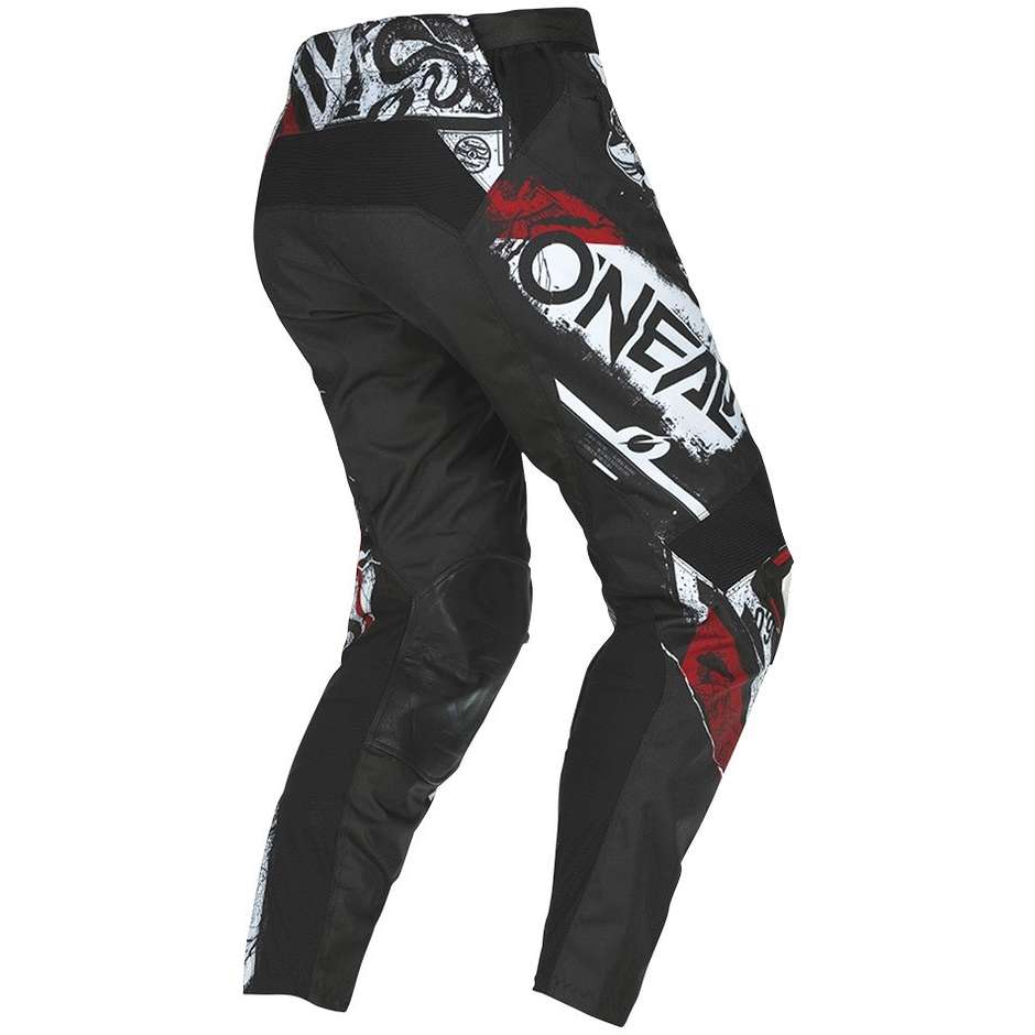 Cross Enduro Motorcycle Pants Oneal Mayhem Pants V.22 Scarz Black White Red