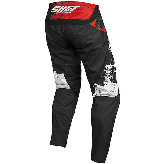 Cross Enduro Motorcycle Pants Shot CONTACT SHADOW Red White