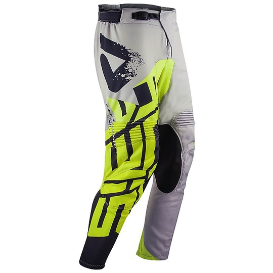 Cross Enduro Motorcycle Trousers Acerbis Aerotuned Special Edition Gray / Yellow Fluo