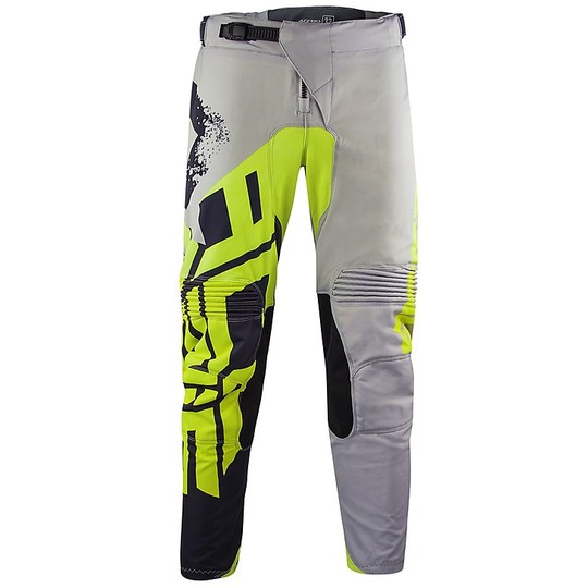 Cross Enduro Motorcycle Trousers Acerbis Aerotuned Special Edition Gray / Yellow Fluo
