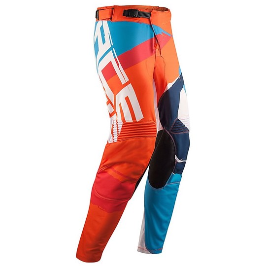 Cross Enduro Motorcycle Trousers Acerbis Stormchaser Special Edition Orange Fluo / Blue
