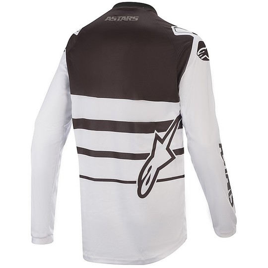 Cross Enduro Motorrad Alpinestars MX20 Racer SuperMatic Shirt Weiß Schwarz