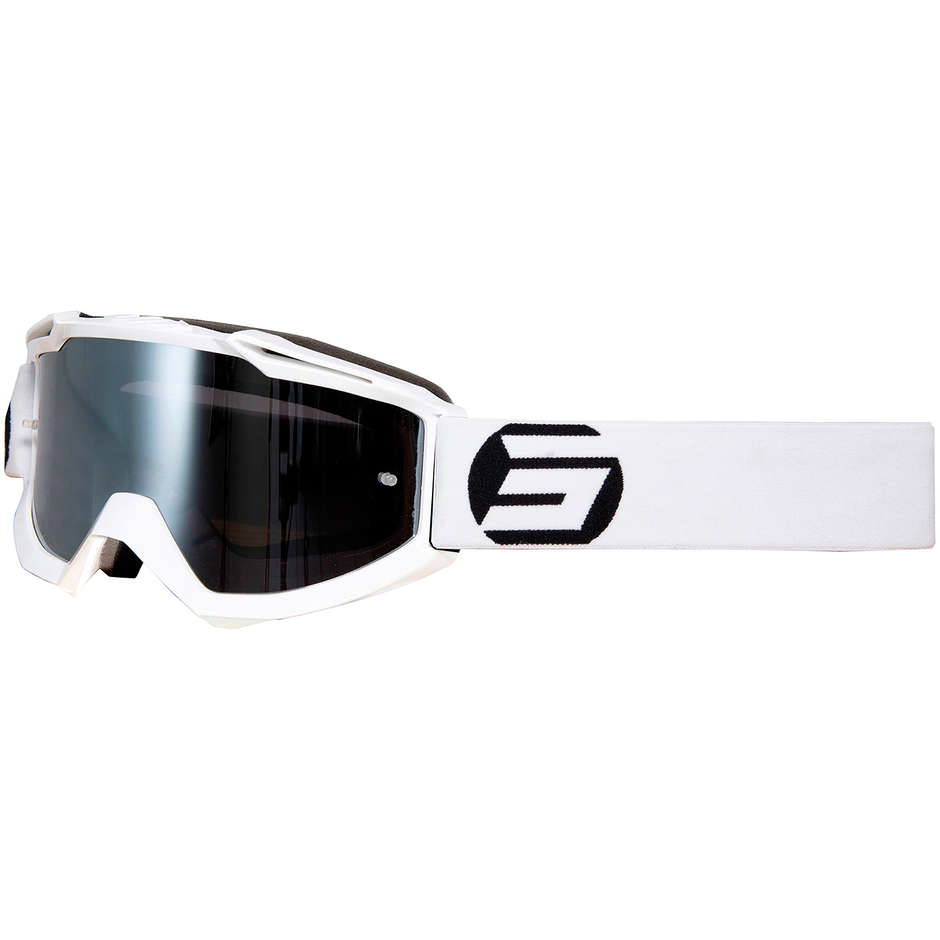 Cross Enduro Motorrad Brille Maske Schuss IRIS Symbol Weiß