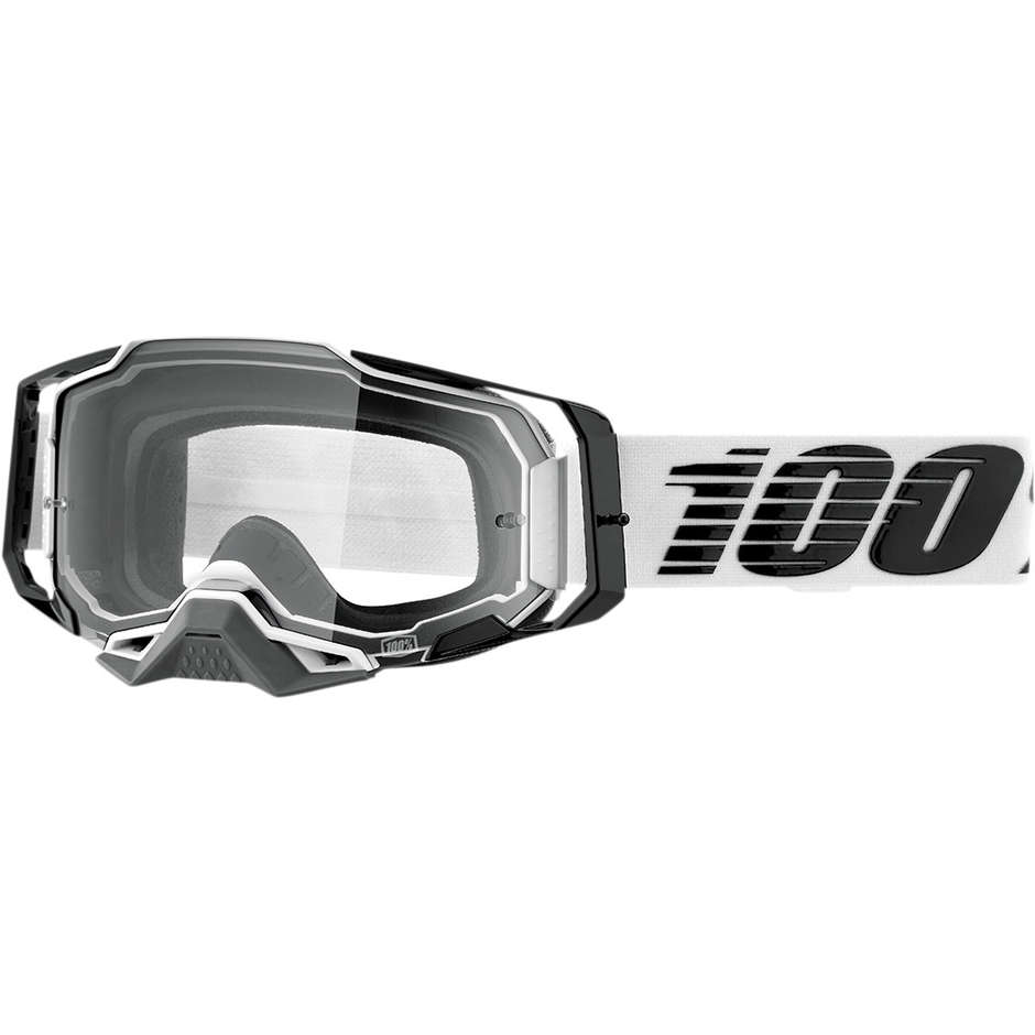 Cross Enduro Motorradbrille 100% ARMEGA Atmos Transparentlinse
