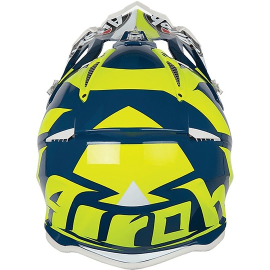 Cross Enduro Motorradhelm Airoh AVIATOR 2.3 AMS BIGGER Blau glänzend