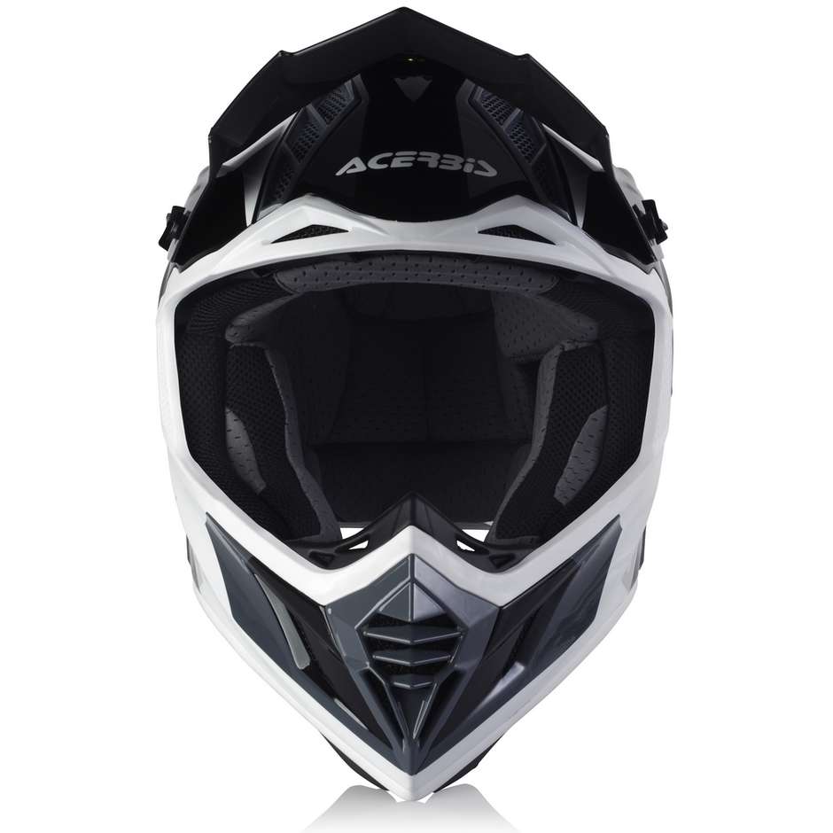 Cross Enduro Motorradhelm aus Acerbis X-TRACK VTR Weiß Schwarz Faser