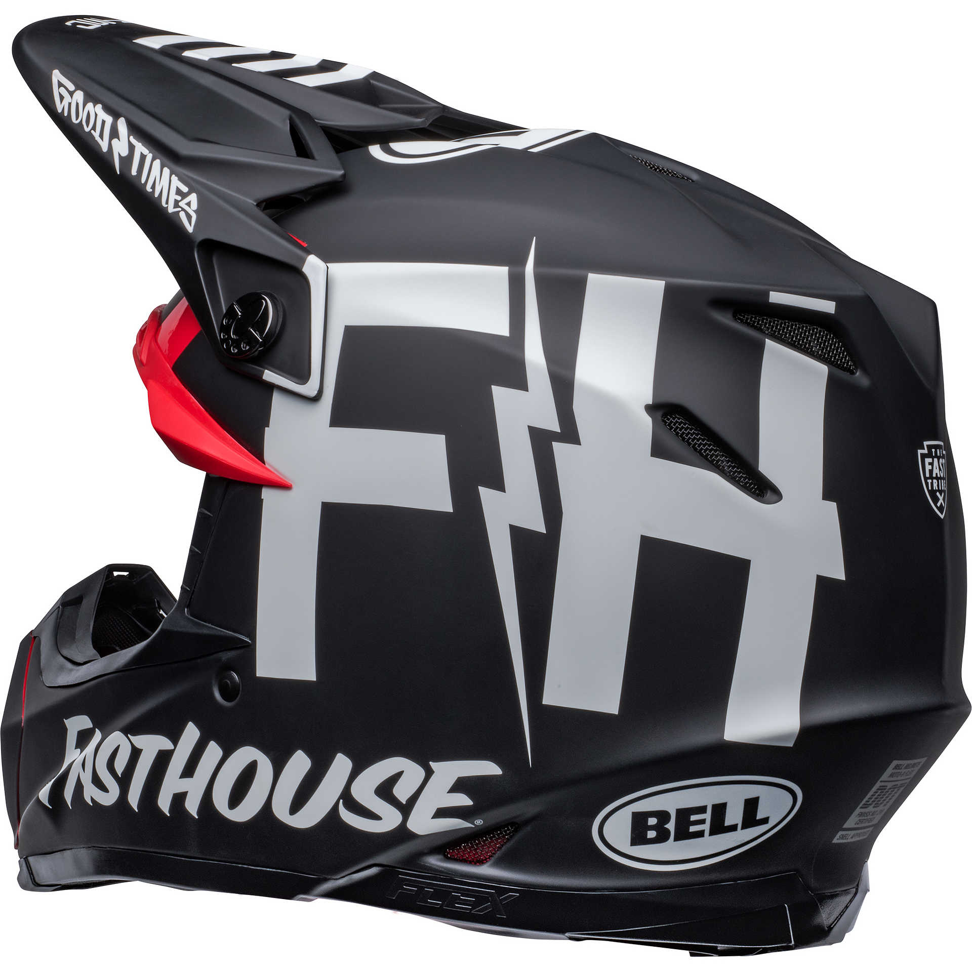 Cross Enduro Motorradhelm Bell MX-9 MIPS FASTHOUSE Schwarz Matt Grau Online-Verkauf  