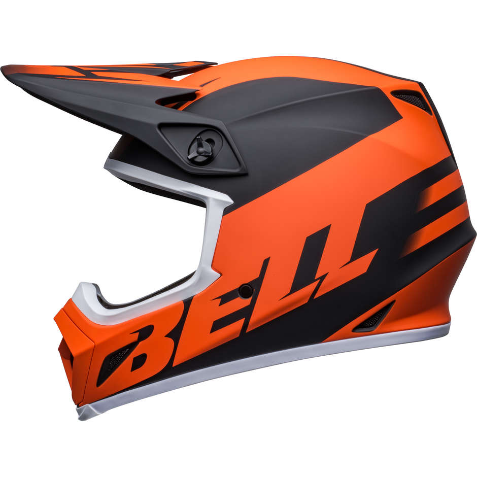 Cross Enduro Motorradhelm Bell MX-9 MIPS DISRUPT Matt Schwarz Orange