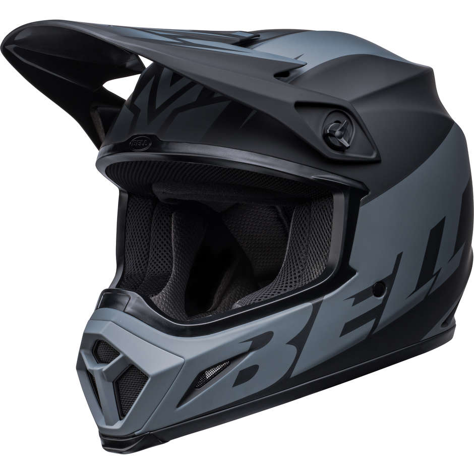 Cross Enduro Motorradhelm Bell MX-9 MIPS DISRUPT Schwarz Charcoal Opaque