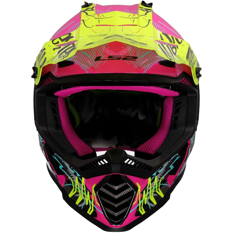 Cross Enduro Motorradhelm LS2 MX437 FAST II MINI GORILLA Lila