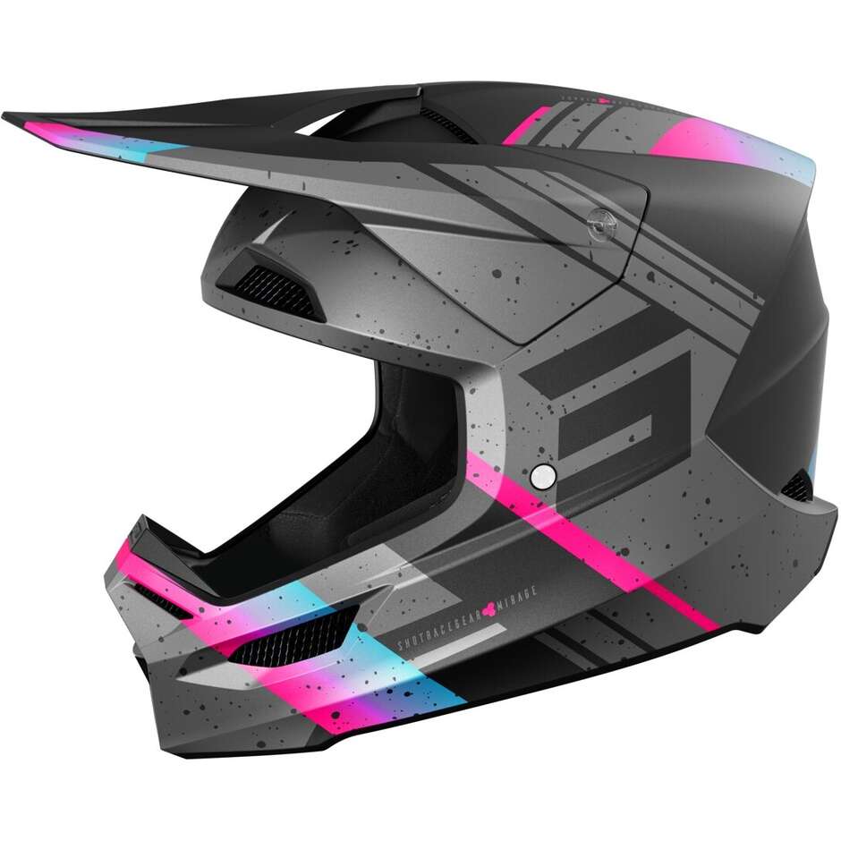 Cross Enduro Motorradhelm Shot FURIOUS MIRAGE Matt Pink Blau