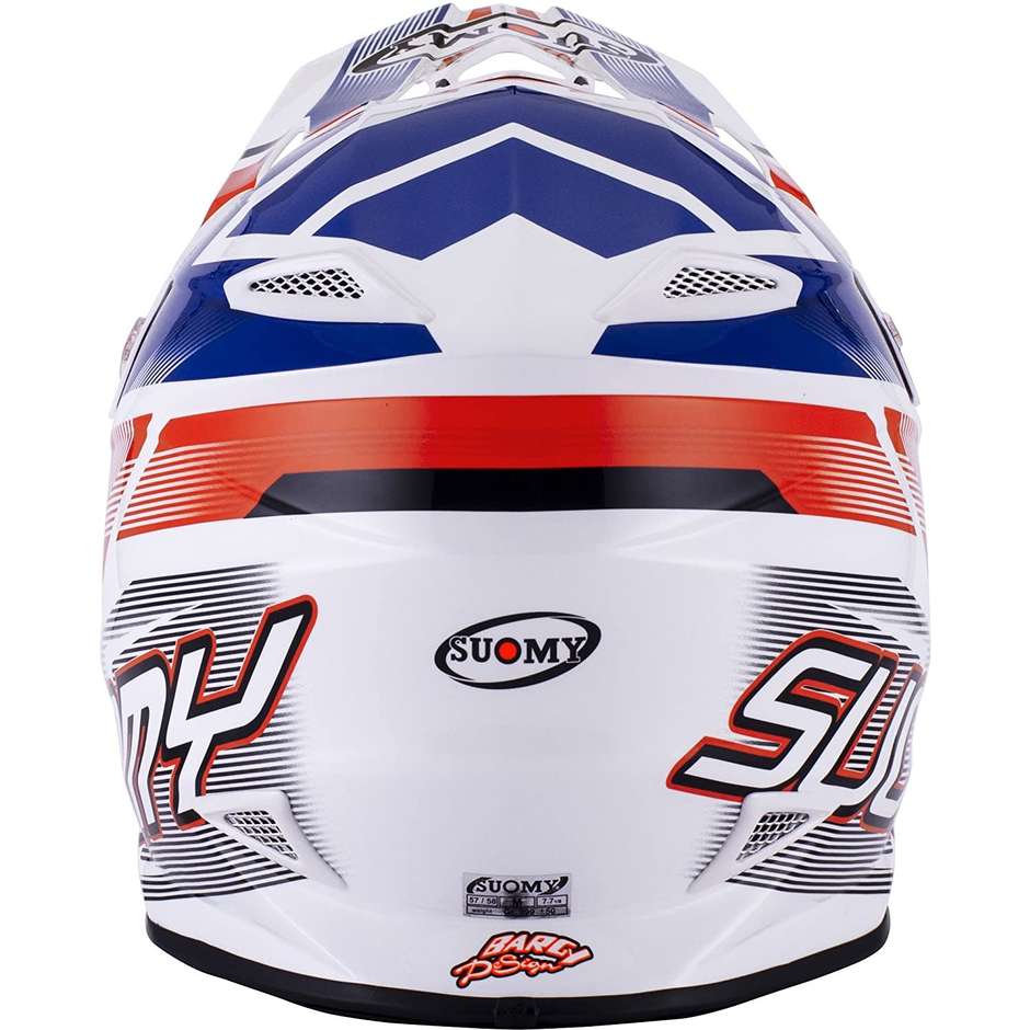 Cross Enduro Motorradhelm Suomy MR JUMP SPECIAL Weiß Rot Blau