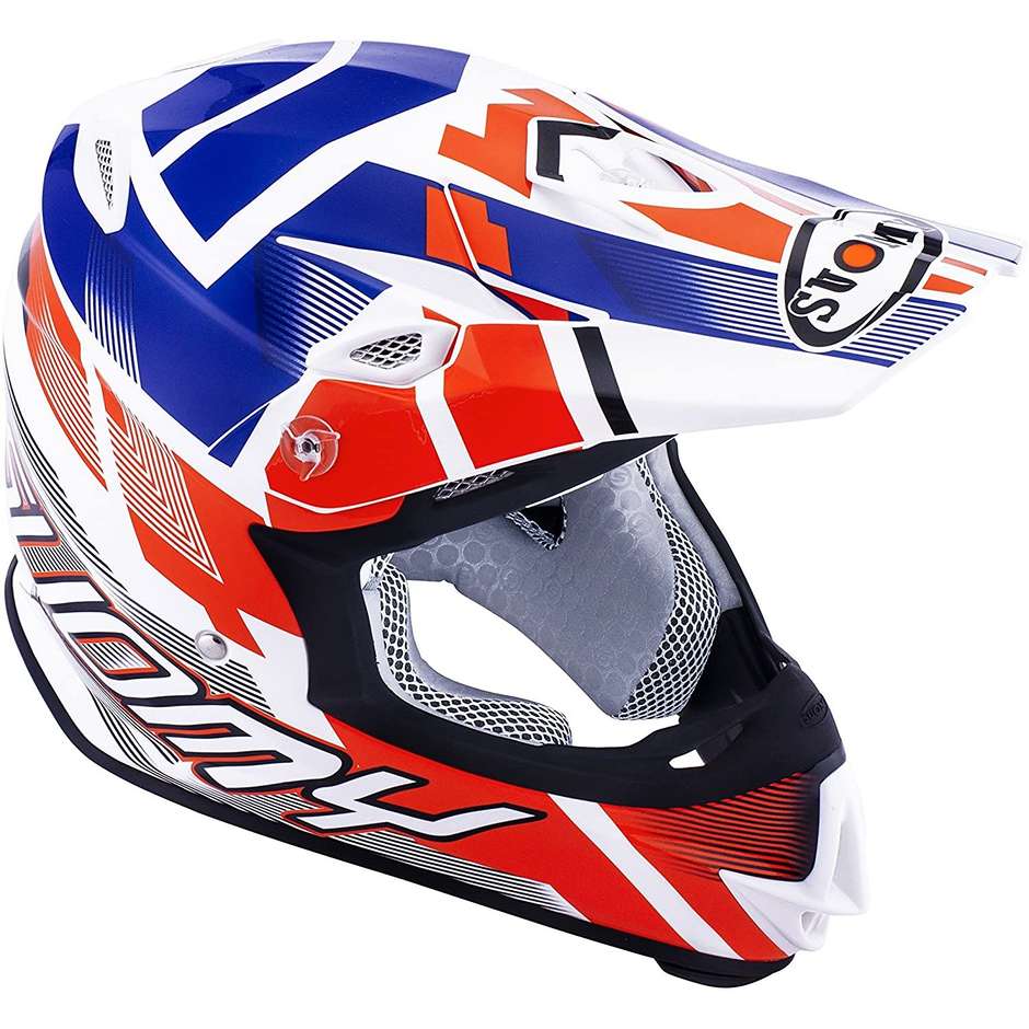 Cross Enduro Motorradhelm Suomy MR JUMP SPECIAL Weiß Rot Blau