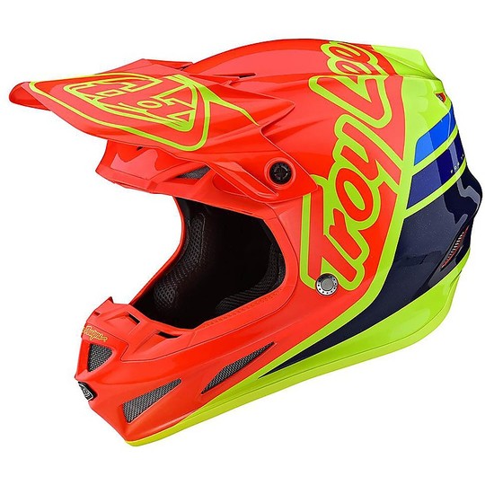 Cross Enduro Motorradhelm Troy Lee Design SE4 Composite SILHOUETTE Orange Gelb
