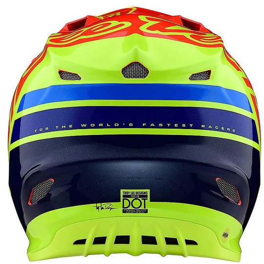 Cross Enduro Motorradhelm Troy Lee Design SE4 Composite SILHOUETTE Orange Gelb