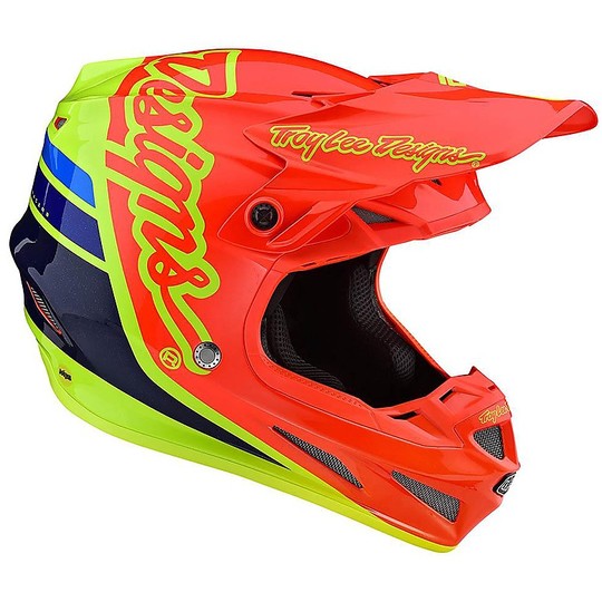 Cross Enduro Motorradhelm Troy Lee Design SE4 Composite SILHOUETTE Orange Gelb