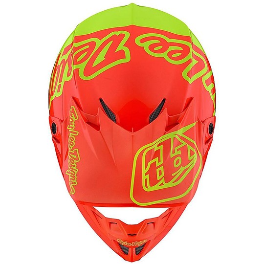Cross Enduro Motorradhelm Troy Lee Design SE4 Composite SILHOUETTE Orange Gelb