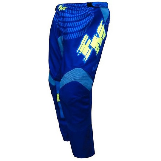 Cross Enduro Motorradhose Fm Racing X26 POWER 002 Blau Gelb Fluo