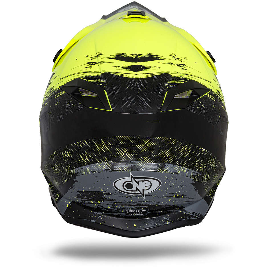 Cross Enduro One Tiger 2.0 motorcycle helmet Black Yellow