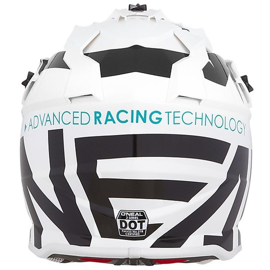 Cross Enduro O'neal 2 Series RL Slick Motorradhelm Weiß Schwarz