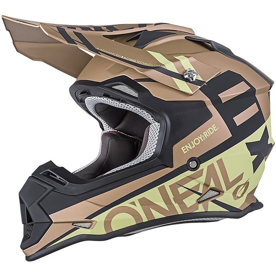 Cross Enduro O'neal 2 Series RL Spyde Gold Motorcycle Helmet