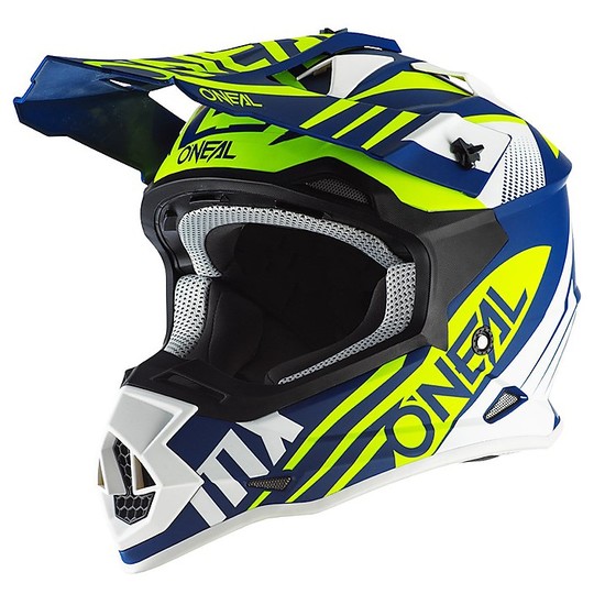 Cross Enduro O'neal 2 Series Spyde 2.0 motorcycle helmet Blue White Yellow