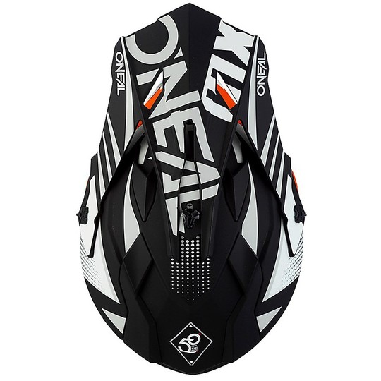 Cross Enduro O'neal 2 Series Spyde 2.0 motorcycle helmet White Black Orange