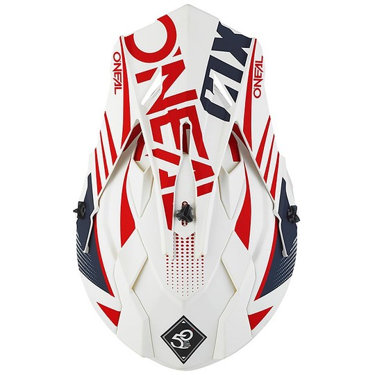 O'Neal 2SRS Spyde 2.0 weiß rot Helm Crosshelm MX Motocross Cross Enduro