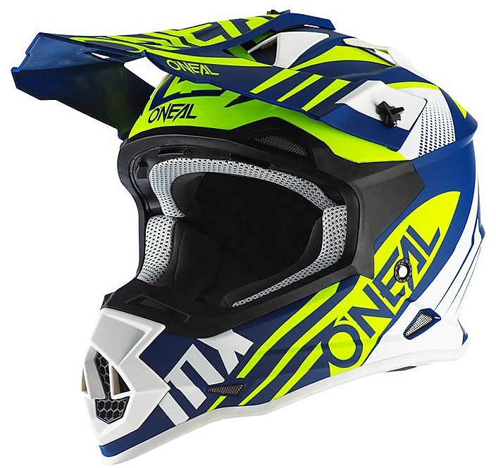 O'neal 2 Series Spyde 2.0 Motocross Enduro MTB Helm blau/gelb/weiß 2020 Oneal 