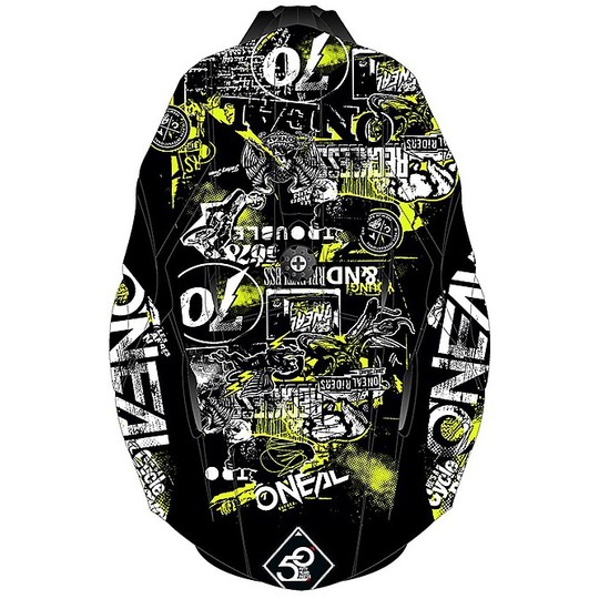 Cross Enduro O'neal 3 Series Attack 2.0 motorcycle helmet Black Yellow Neon