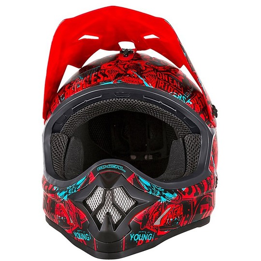 Cross Enduro O'neal 3 Series Attack casque de moto Noir Rouge