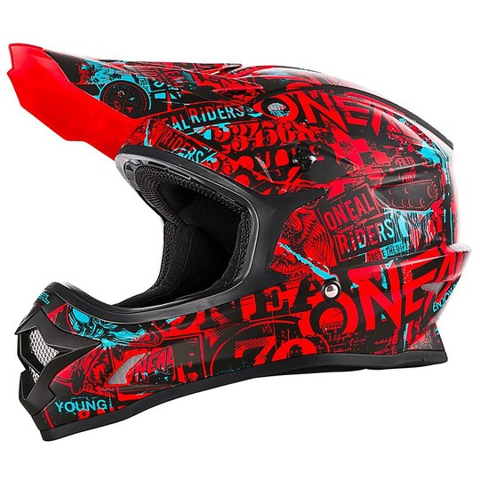 Cross Enduro O'neal 3 Series Attack motorcycle helmet Black Red