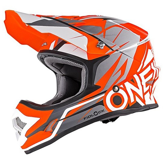 Cross Enduro O'neal 3 Series Fidlock Orange Motorradhelm