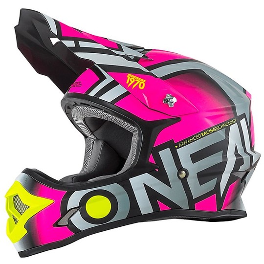 Cross Enduro O'neal 3 Series Radium Pink casque de moto