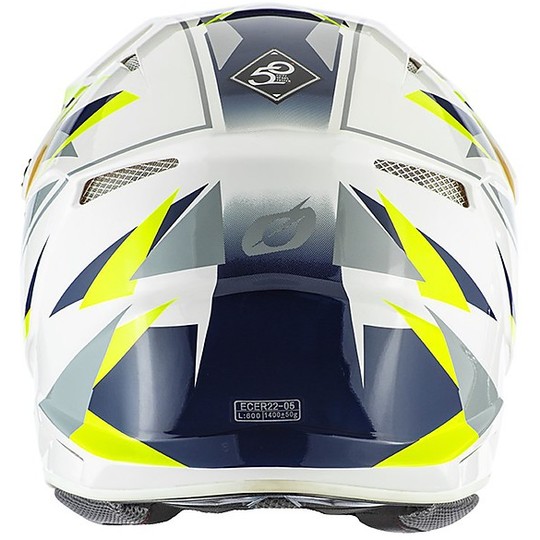 Cross Enduro O'neal 3 Series Triz casque de moto Blue Neon Yellow