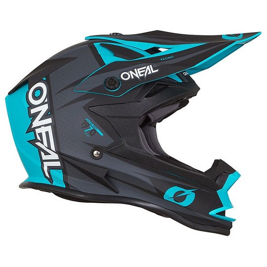 Cross Enduro O'neal 7 Series Evo Strain casque de moto Noir Bleu
