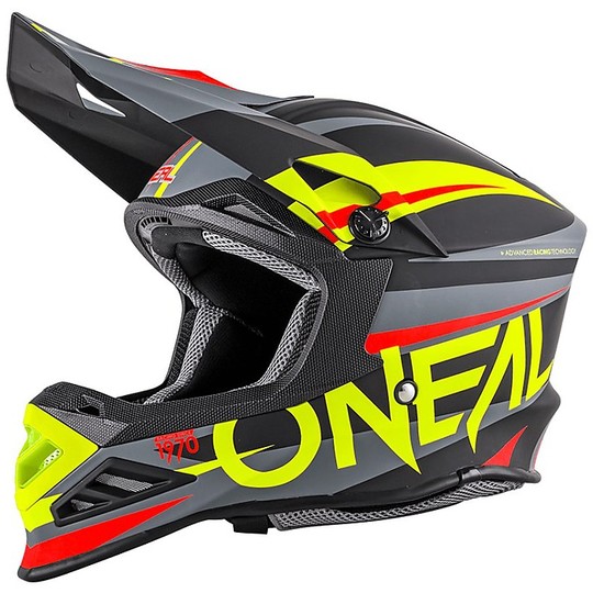 Cross Enduro O'neal 8 Series motorcycle helmet in Black Yellow ...