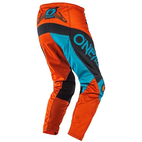 Cross Enduro O'neal Element Pant Factor Pantalon de moto Gris Orange Bleu clair