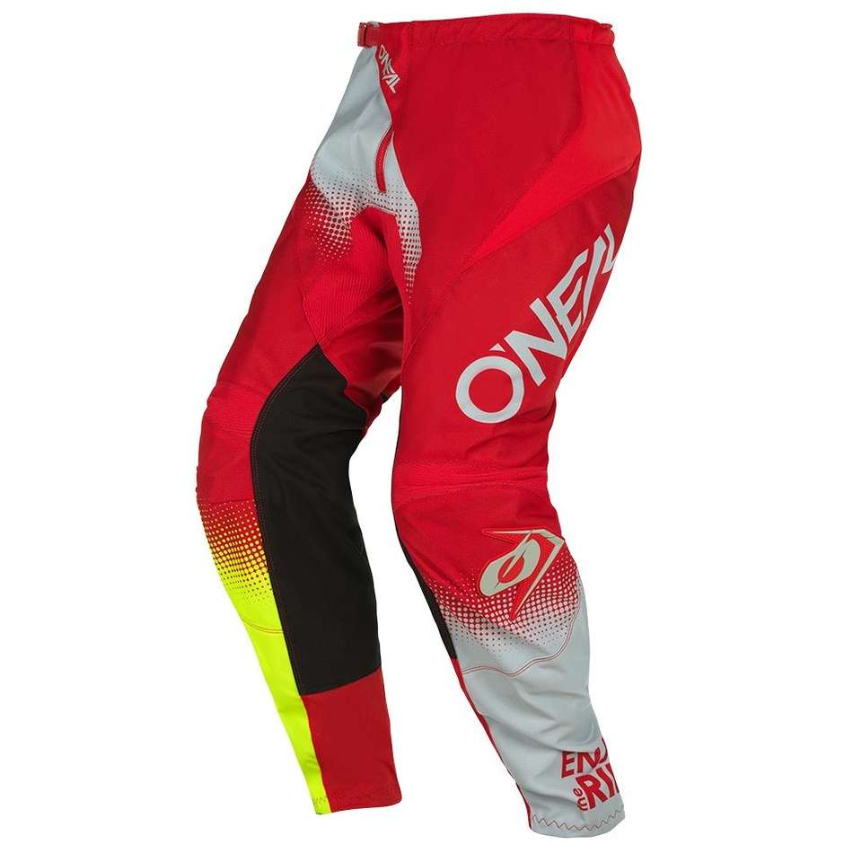 Cross Enduro O'neal Element Pant V.22 Pantalon Racewear Rouge Gris Jaune