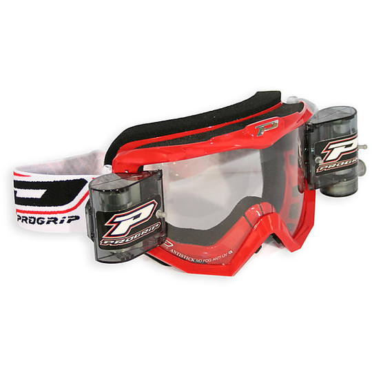 Cross Enduro Progrip 3208 Line Red / Black Motorcycle Goggles