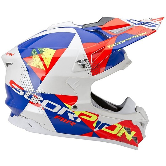 Cross Enduro Scorpion VX-15 Air Akra Red Blue Motorcycle Helmet