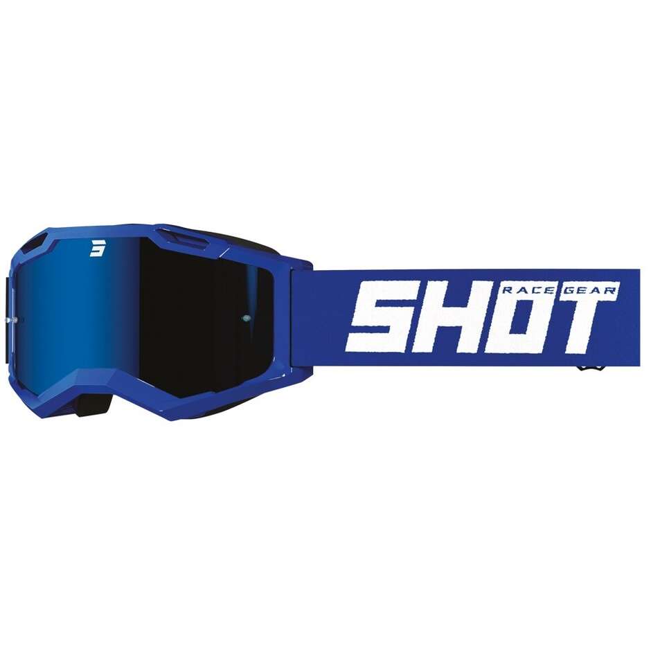 Cross Enduro Shot ASSAULT 2.0 SOLID Iridium Blue Motorcycle Mask