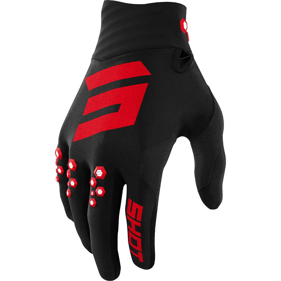 Cross Enduro Shot CONTACT Red Motorcycle Gloves