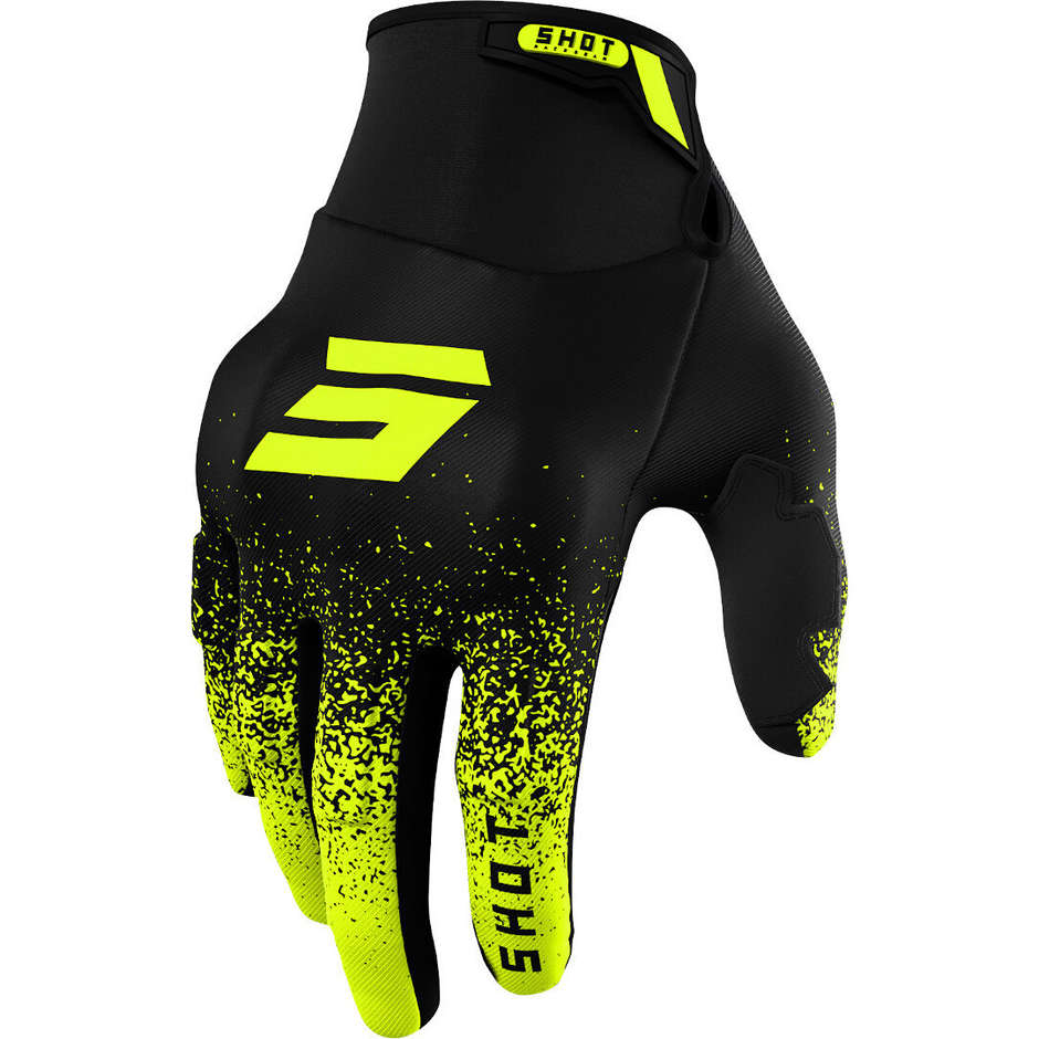 Cross Enduro Shot DRIFT EDGE Motorcycle Gloves Neon Yellow